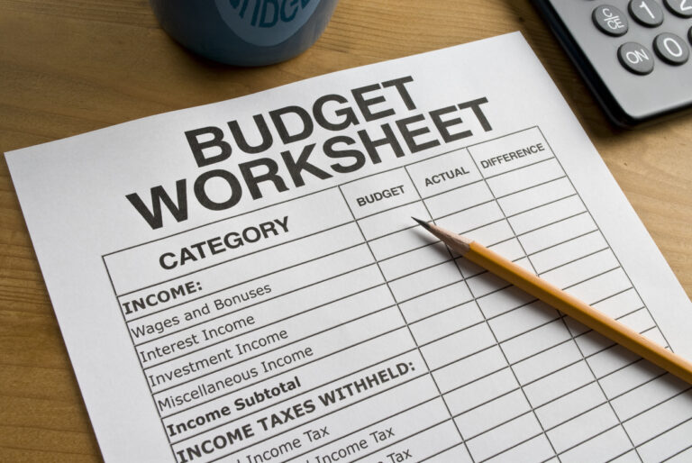 Household Budget Worksheet