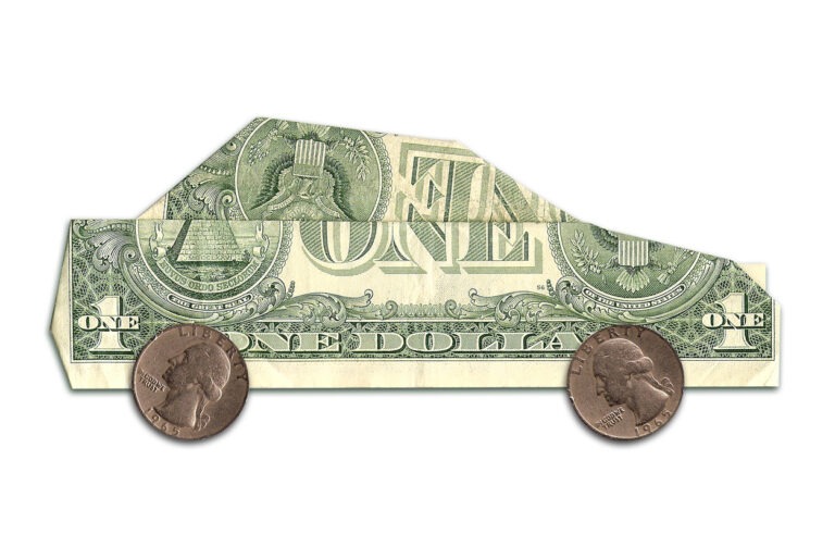 car made of us dollars