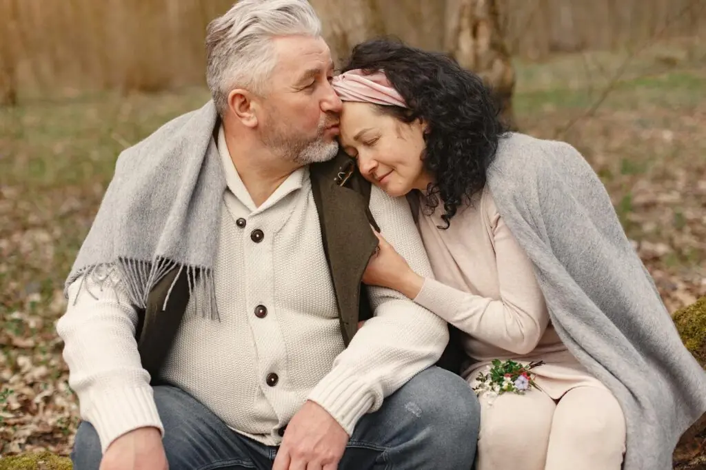 Older couple in park