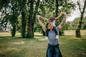 Father and daughter spend quality time together